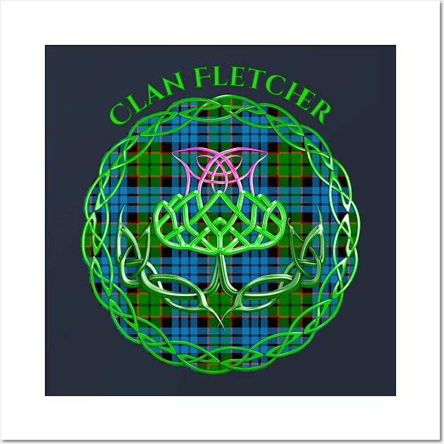 Fletcher Scottish Tartan Celtic Thistle Wall Art by CelticFlame